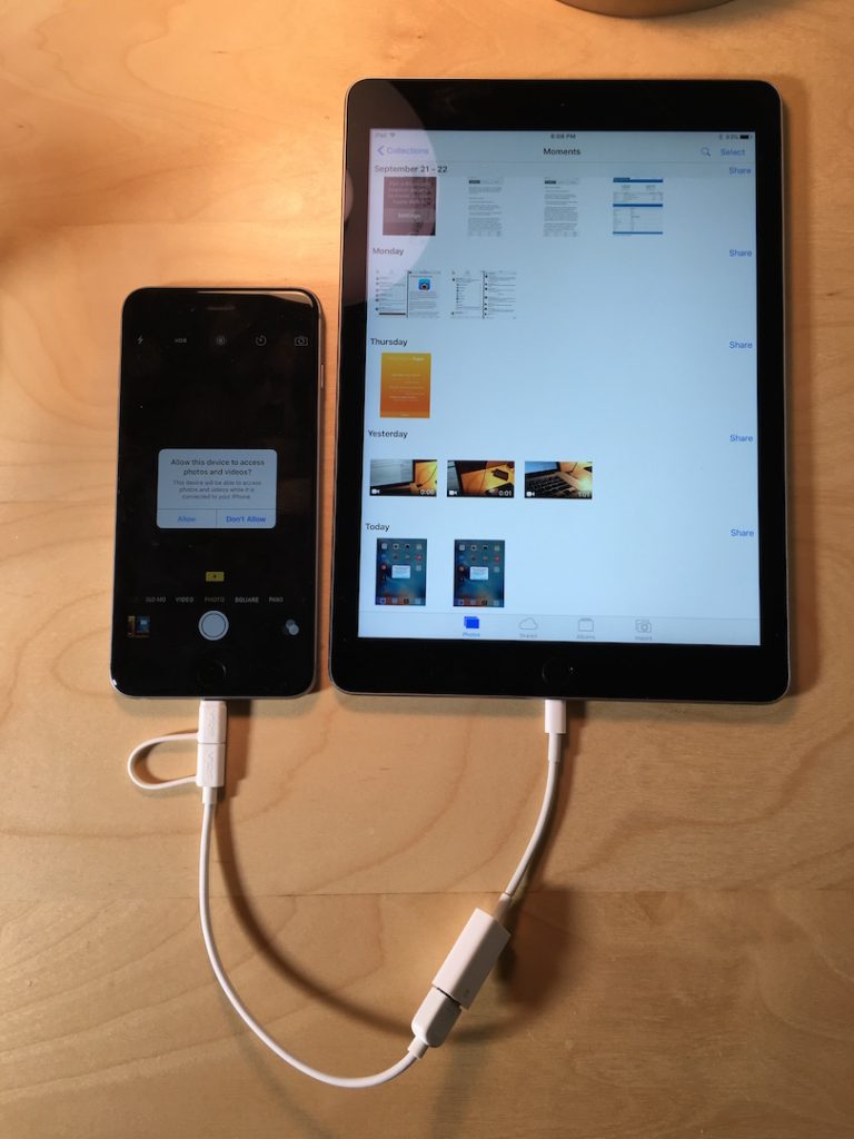 How to Connect Iphone to Ipad With Cable?