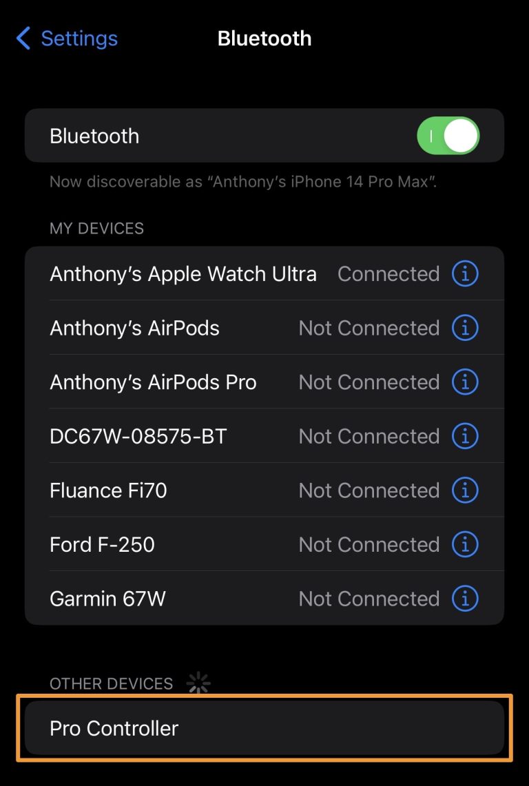 How to Connect Switch Pro Controller to Iphone?