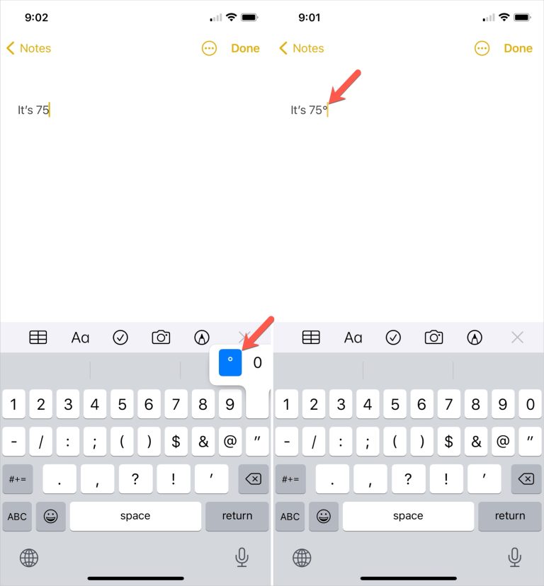 How to Do a Degree Symbol on Iphone