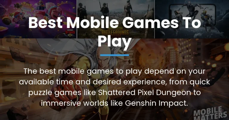 best mobile games to play