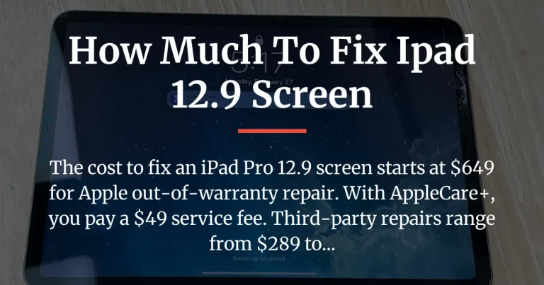 how much to fix ipad 12.9 screen