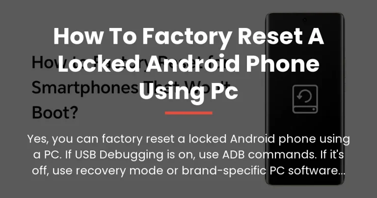 how to factory reset a locked android phone using pc