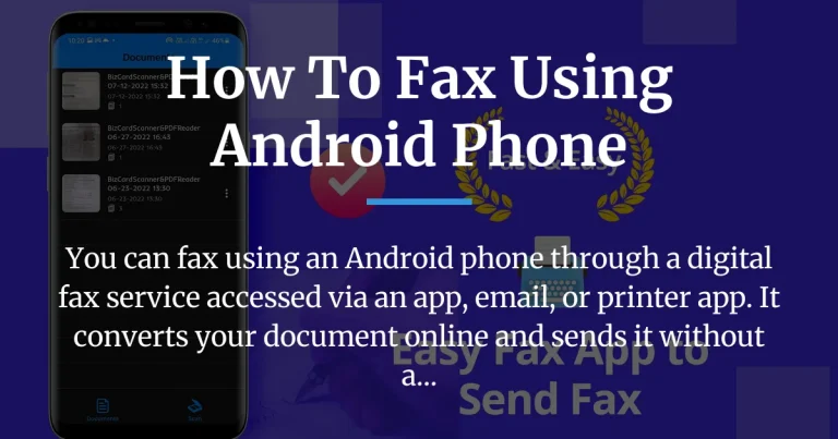 how to fax using android phone