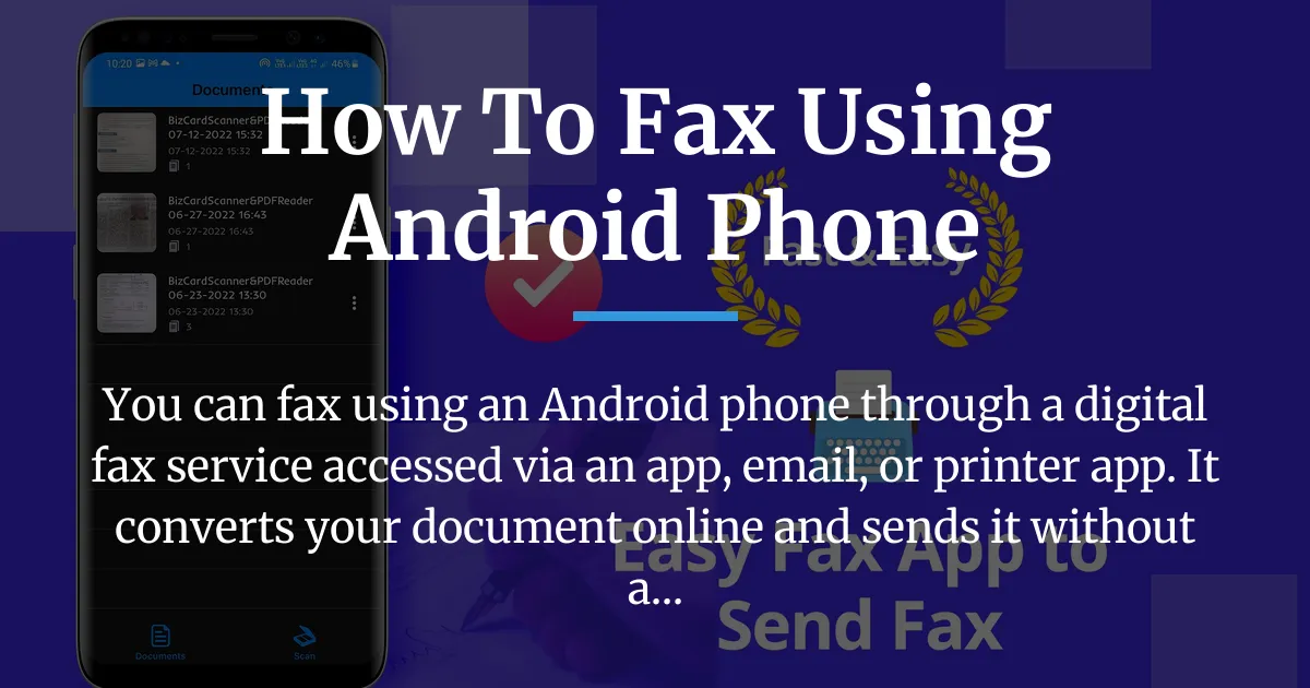 how to fax using android phone
