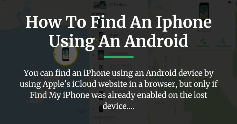 how to find an iphone using an android