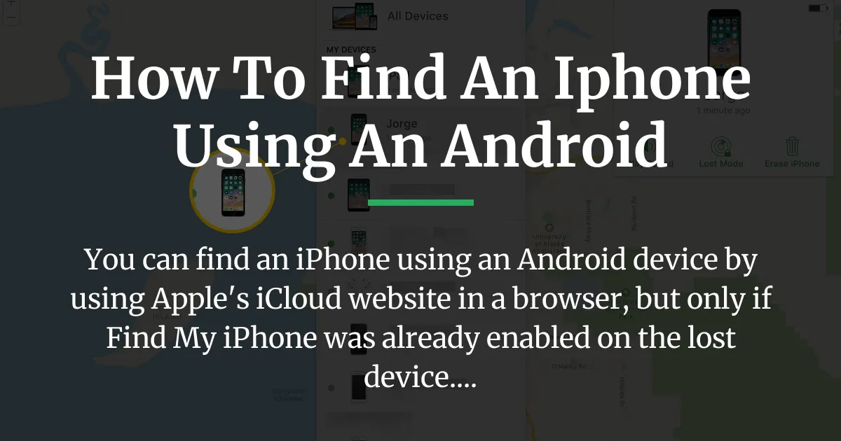 how to find an iphone using an android