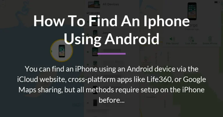 how to find an iphone using android