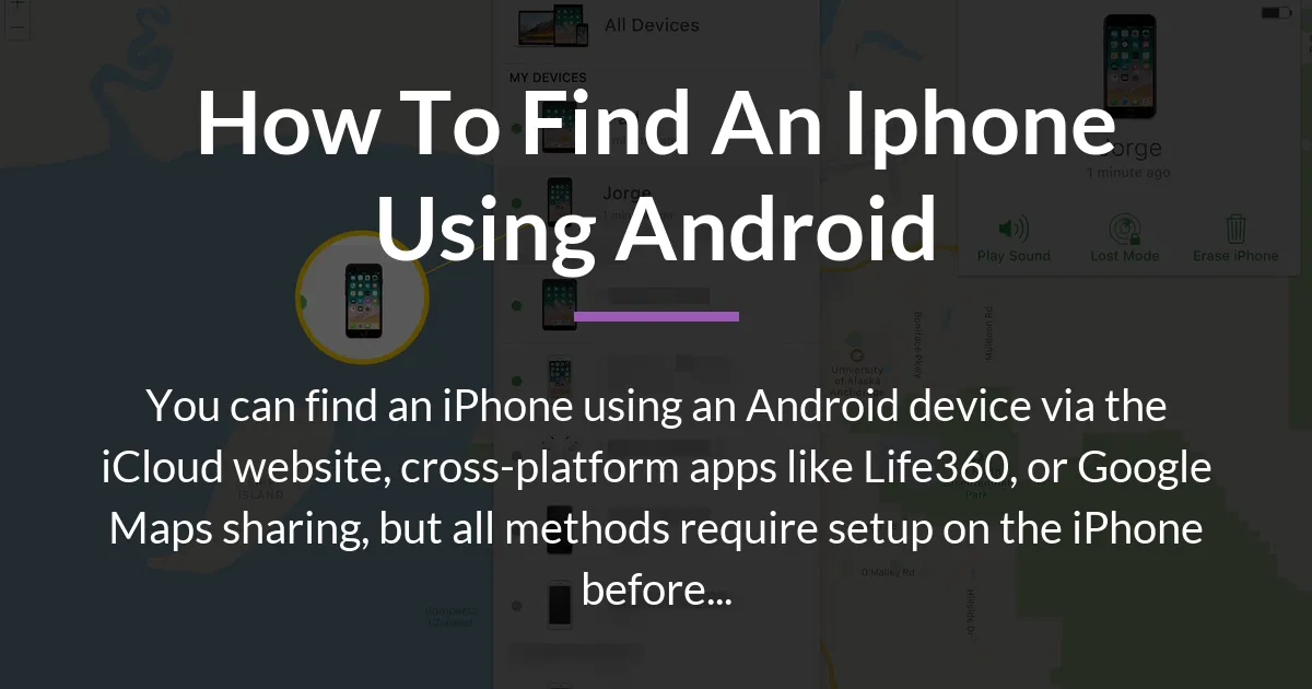 how to find an iphone using android