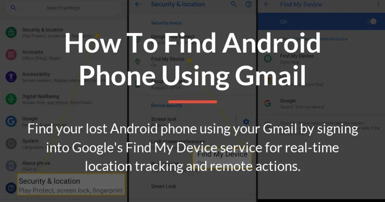 how to find android phone using gmail
