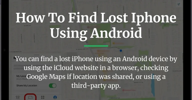 how to find lost iphone using android