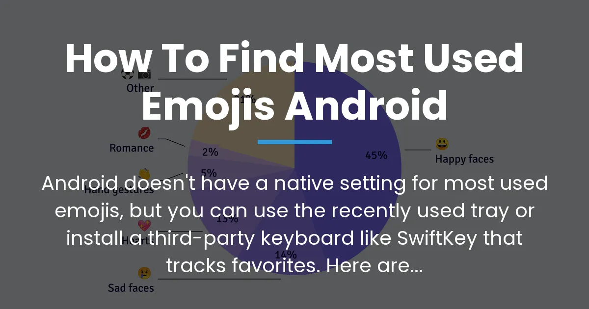 how to find most used emojis android