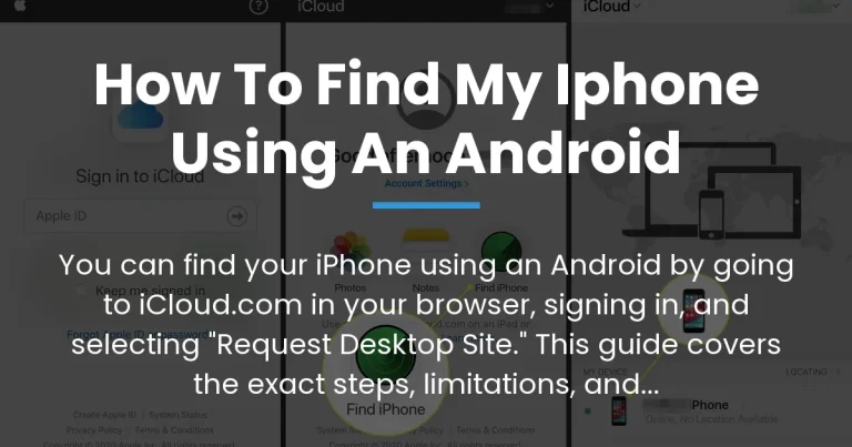 how to find my iphone using an android
