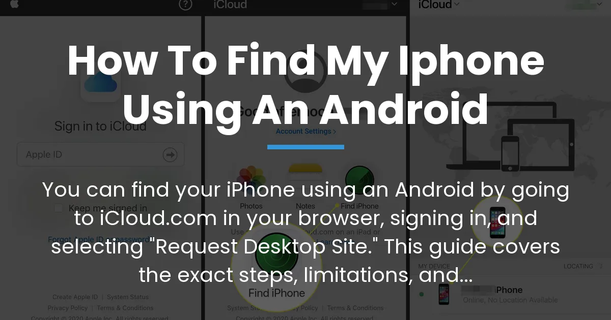 how to find my iphone using an android