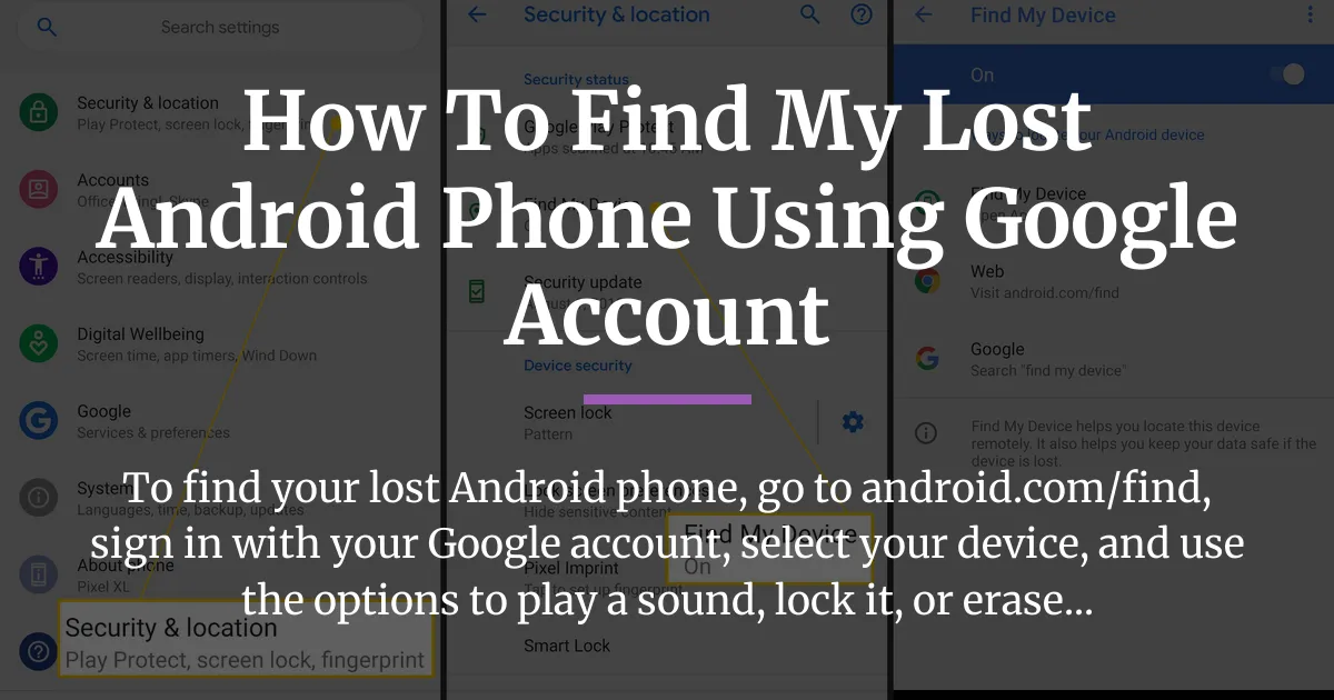 how to find my lost android phone using google account