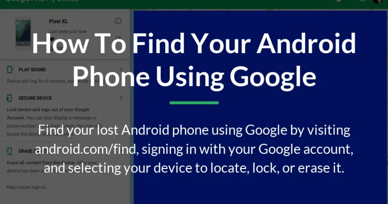 how to find your android phone using google