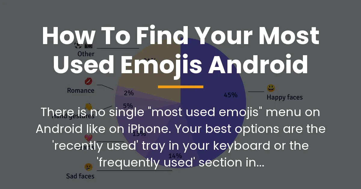 how to find your most used emojis android