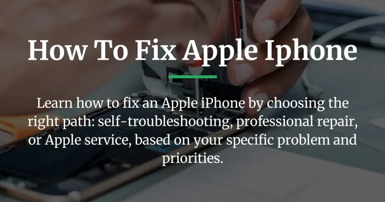 how to fix apple iphone