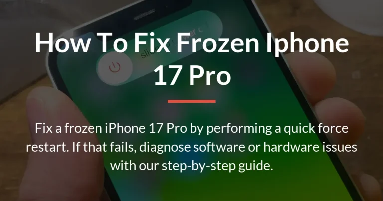 how to fix frozen iphone 17 pro