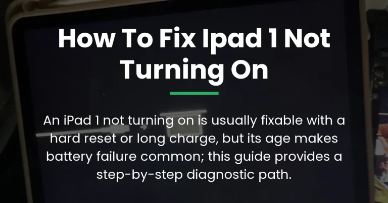 how to fix ipad 1 not turning on