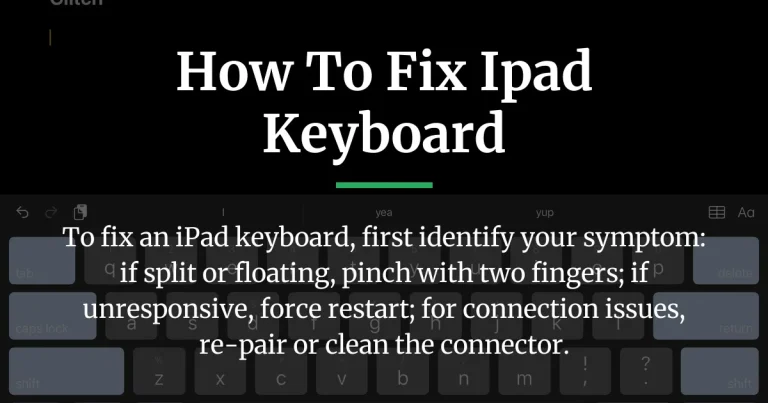 how to fix ipad keyboard
