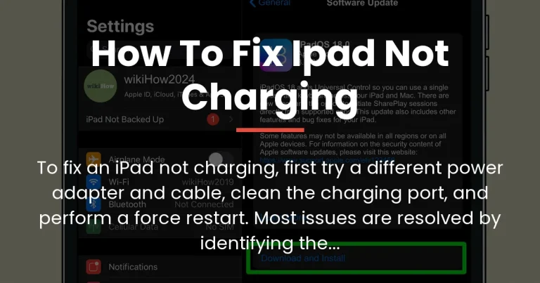 how to fix ipad not charging