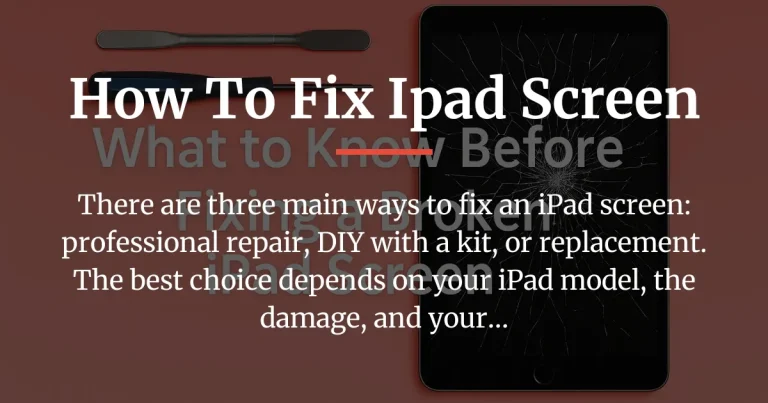 how to fix ipad screen