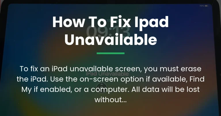 how to fix ipad unavailable