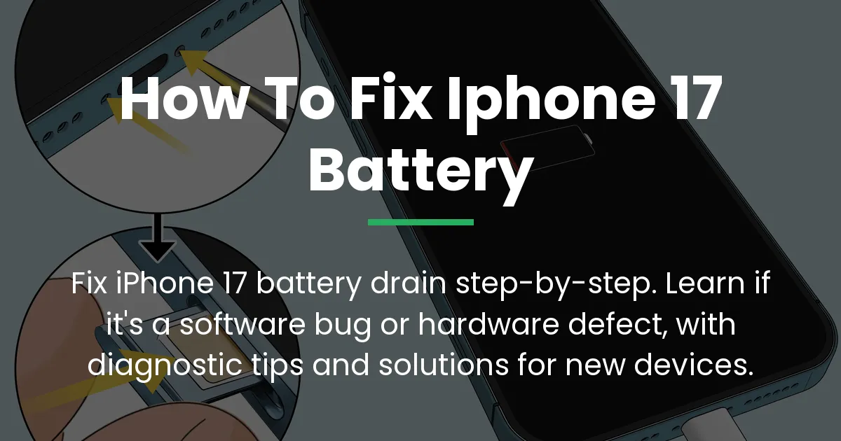 how to fix iphone 17 battery