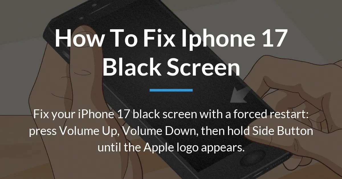 how to fix iphone 17 black screen