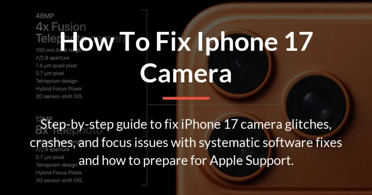 how to fix iphone 17 camera