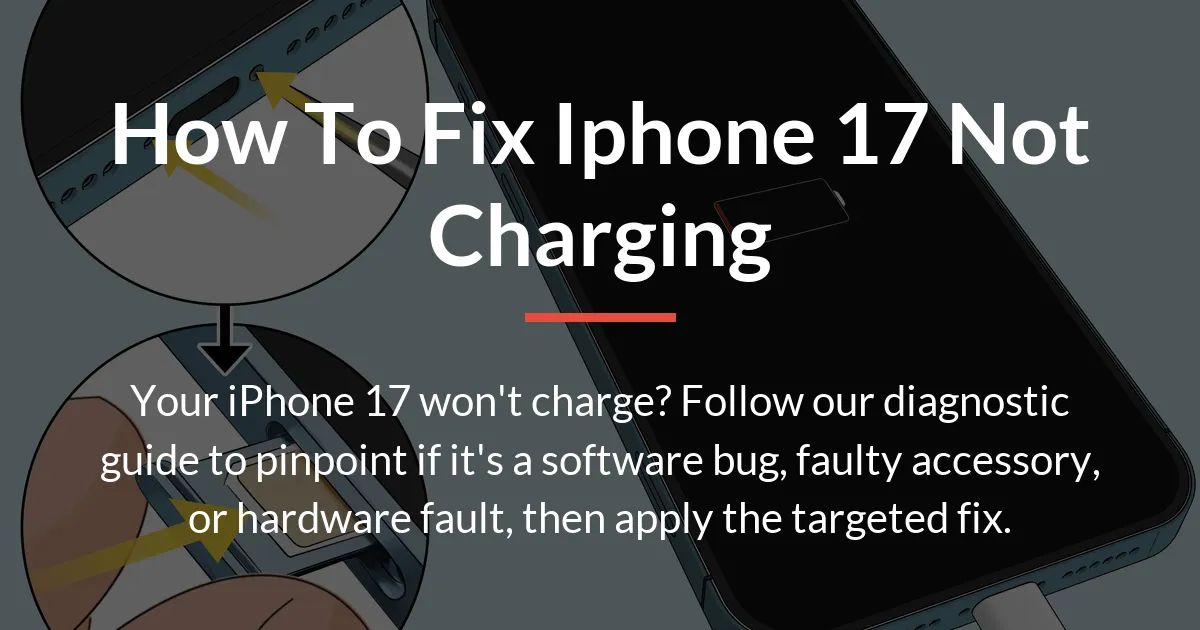 how to fix iphone 17 not charging