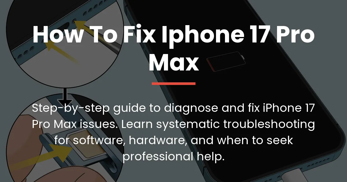 how to fix iphone 17 pro max