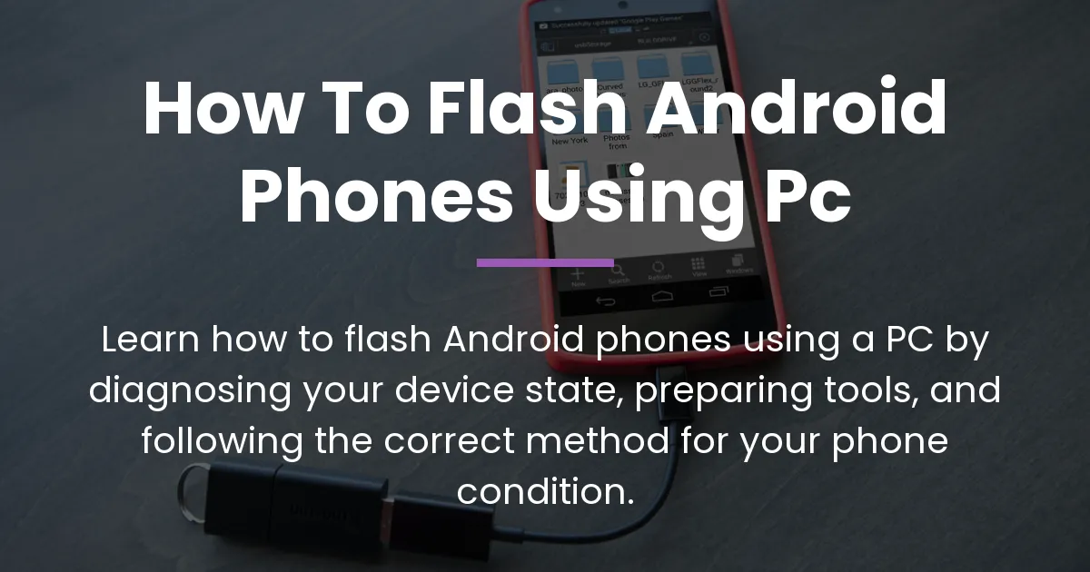 how to flash android phones using pc