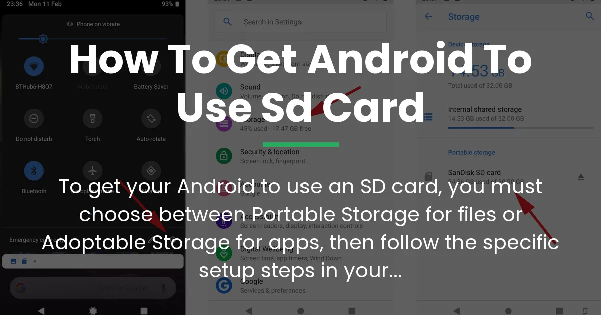 how to get android to use sd card