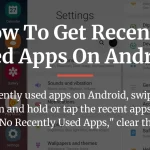how to get recently used apps on android