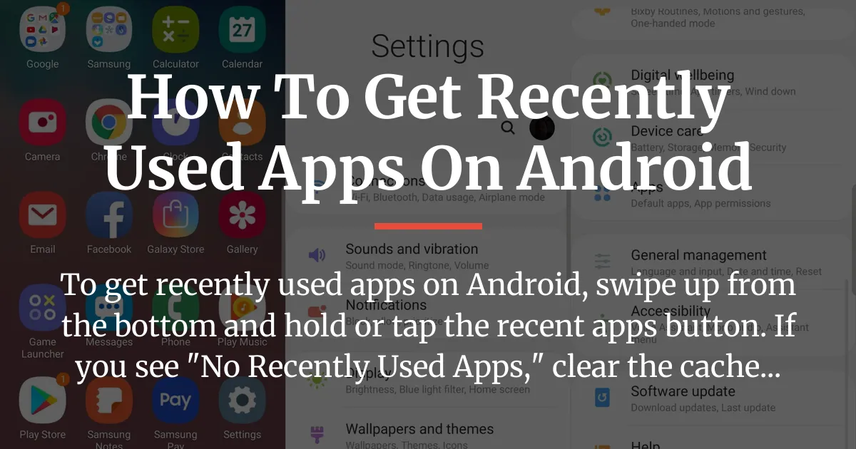 how to get recently used apps on android
