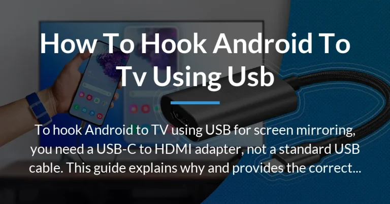 how to hook android to tv using usb