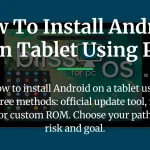 how to install android on tablet using pc