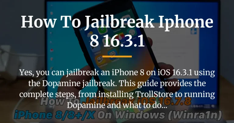 how to jailbreak iphone 8 16.3.1