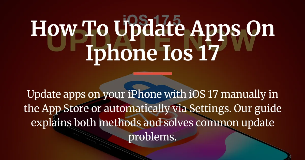 how to update apps on iphone ios 17