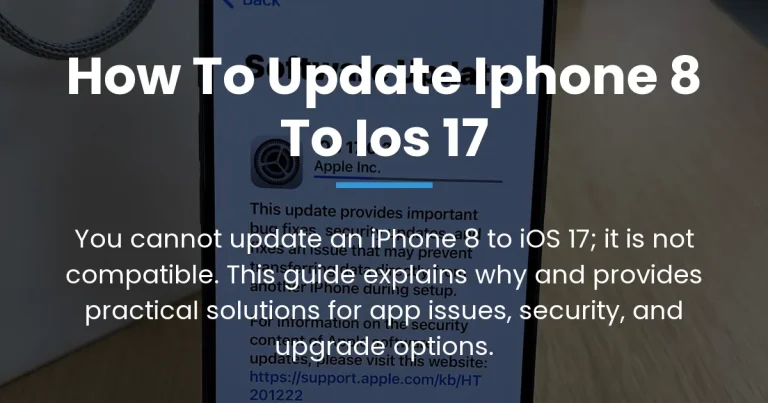 how to update iphone 8 to ios 17